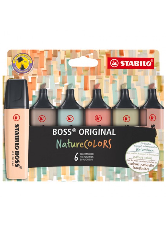 Stabilo Fosforlu Kalem Boss Naturecolors 6 LI Etui 70/6-2-2 Stabilo Fosforlu Kalem Boss Naturecolors 6 LI Etui 70/6-2-2
