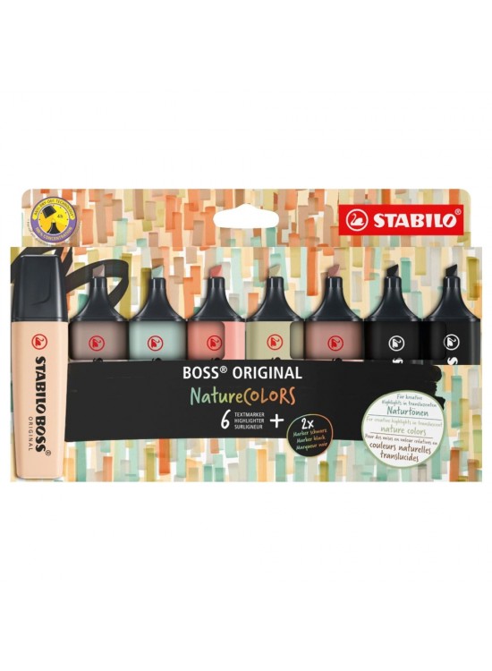Stabilo Fosforlu Kalem Boss Naturecolors 8 Lİ Wallet 70/8-2-1