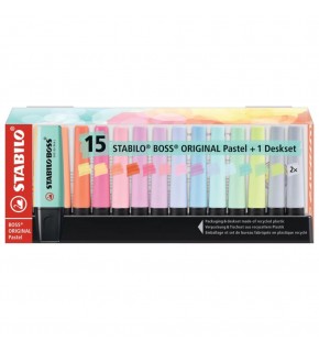 Stabilo Fosforlu Kalem Boss Orıgınal Pastel 15 Li 7015-02