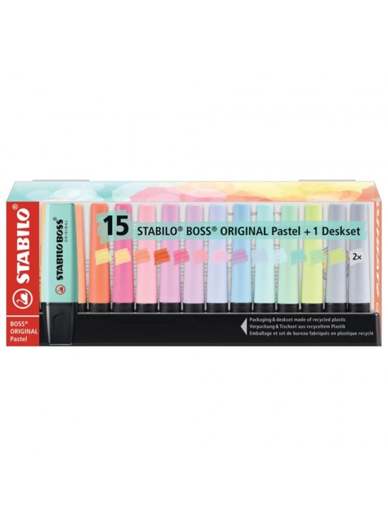 Stabilo Fosforlu Kalem Boss Orıgınal Pastel 15 Li 7015-02