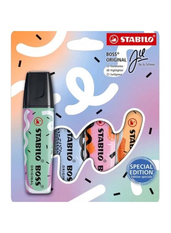 Stabilo Fosforlu Kalem Boss Orıgınal Pastel-By Ju Schnee 4 Lü 70/4-1-101-10