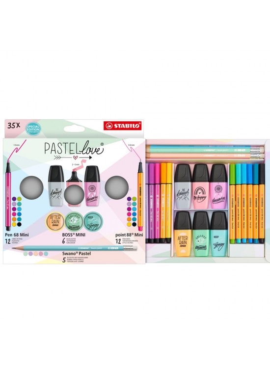 Stabilo Fosforlu Kalem Pastellove Mini Set 35 Li EO77/5-9
