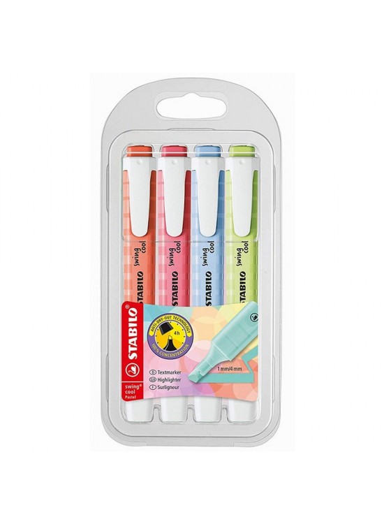 Stabilo Fosforlu Kalem Swing Cool Kalem Tipi Pastel 4 LÜ 275/4-08-1