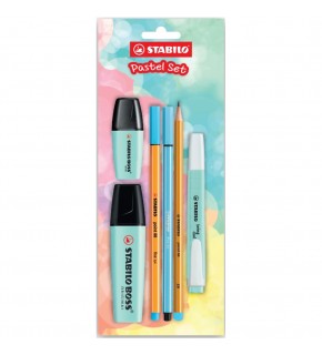 Stabilo Fosforlu Kalem Tek Renk Pastel Set 6 Lı Mavi 70/113-6