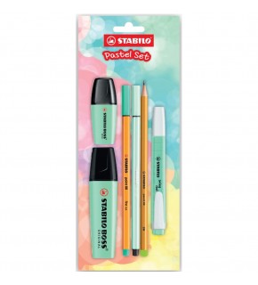 Stabilo Fosforlu Kalem Tek Renk Pastel Set 6 Lı Yeşil 70/116-6