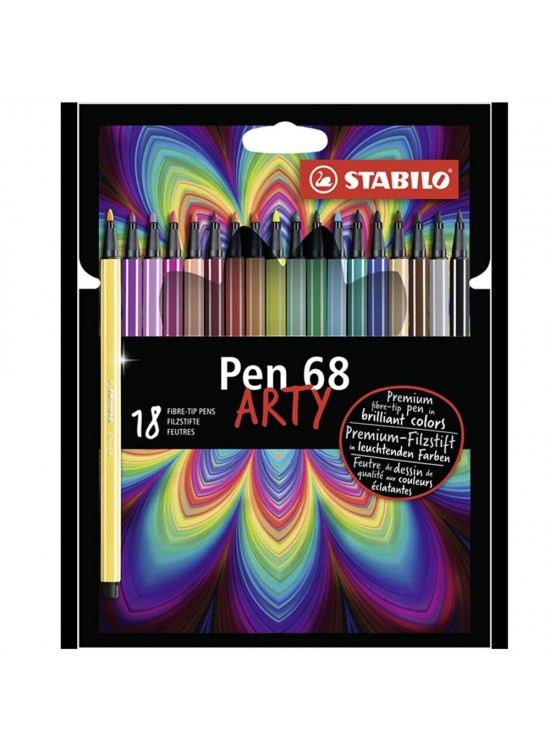 Stabilo Keçe Uçlu Boya Kalemi Pen 68 Arty 18 Renk Stabilo Keçe Uçlu Boya Kalemi Pen 68 Arty 18 Renk