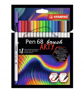 Stabilo Keçe Uçlu Boya Kalemi Pen 68 Brush Arty 18 Li Renk