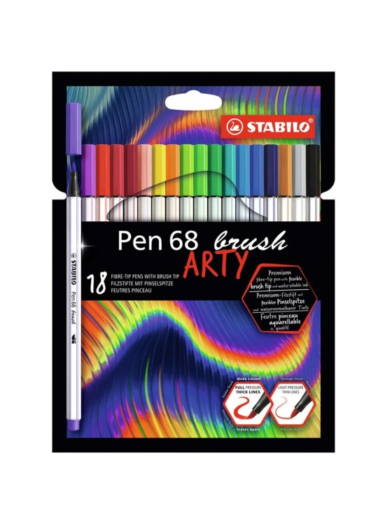 Stabilo Keçe Uçlu Boya Kalemi Pen 68 Brush Arty 18 Li Renk
