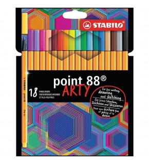 Stabilo Keçe Uçlu İnce Kalem 88 Arty 18 Li