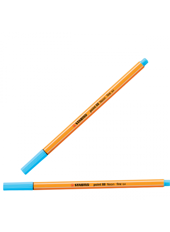 Stabilo Keçe Uçlu İnce Kalem 88 Point 0.4 MM Fosforlu Mavi 88/031 (1 Adet)
