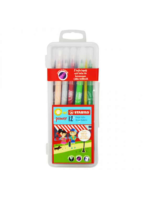 Stabilo Keçeli Boya Kalemi Power Kutulu Paket 12 Renk 280/12-2