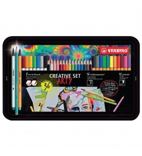 Stabilo Kreatif Set Arty 36 Lı Metal Kutu 87/3193
