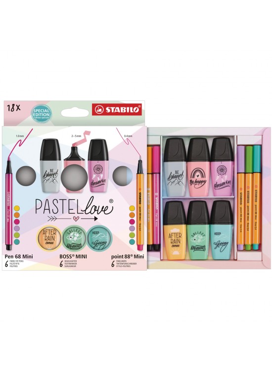 Stabilo Pastellove Mini Set 18 Li 77/5-8 Stabilo Pastellove Mini Set 18 Li 77/5-8