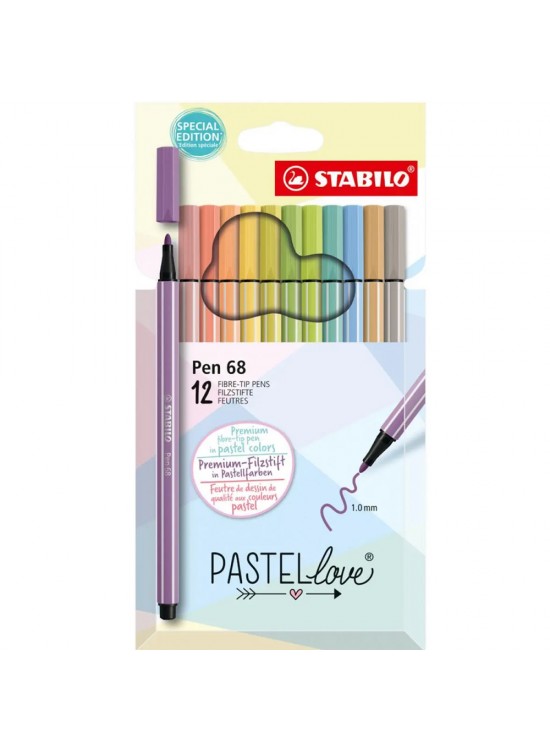 Stabilo Pen 68 Pastellove 12 Li
