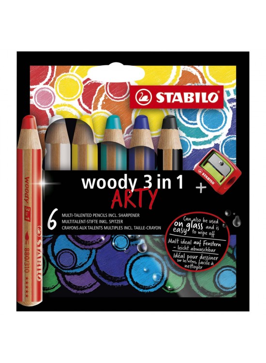 Stabilo Woody 3in1 Arty 6 Lı +Kalemtıraş Stabilo Woody 3in1 Arty 6 Lı +Kalemtıraş