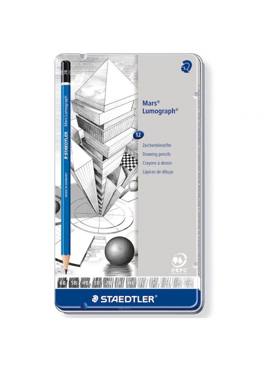 Staedtler Kurşun Kalem Mars Lumograph 12 Li Metal Kutuda 100 G12