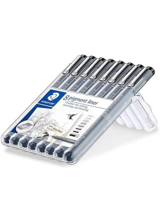 Staedtler Pıgment Liner Siyah 8 Lİ Set 308 SB8 Staedtler Pıgment Liner Siyah 8 Lİ Set 308 SB8