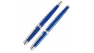 Steel Pen Takım Kalem Dolma+Tükenmez Carens Serisi Mavi 262