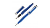Steel Pen Takım Kalem Dolma+Tükenmez Carens Serisi Mavi 262