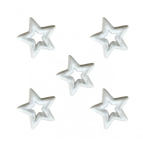 Strafor Yıldız 7Cm Ortası Boş 5 Li Esm-32