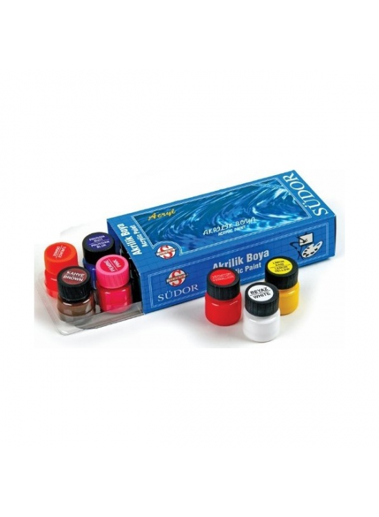 Südor Akrilik Boya Şişe Su Bazlı 20 ML 10 Renk SD122 Südor Akrilik Boya Şişe Su Bazlı 20 ML 10 Renk SD122