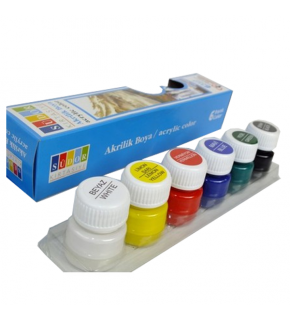 Südor Akrilik Boya Şişe Su Bazlı 15 ML 6 Renk SD121