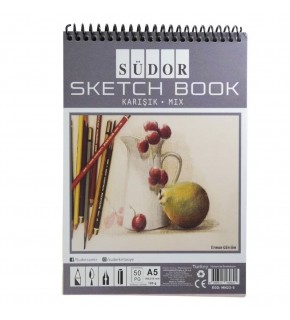 Südor Eskiz Defteri Kraft Mix A5 Telli 100 GR 50 YP MN23-5