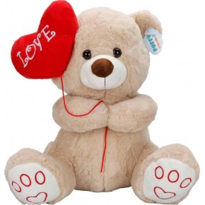 Sun-Jnh-Pff-Sk.Pelus Ayı Kalplı Balonlu 40Cm2R.