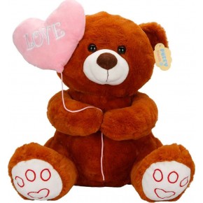 Sun-Jnh-Pff-Sk.Pelus Ayı Kalplı Balonlu 40Cm2R.
