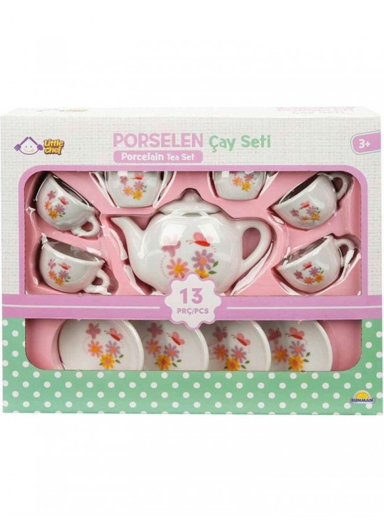 Sun Porselen Cay Setı 13 Prc - Cıcek Desenlı