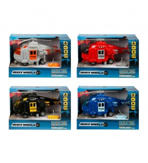 Sunman Oyuncak Maxx Wheelss Sesli Ve Işıklı 1:20 Kurtarma Helikopter Rescue 20 Cm