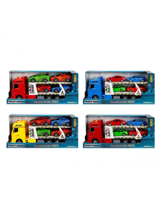 Sunman Oyuncak Maxx Wheels Sesli Ve Işıklı Transporter 2 Katlı 4 Araçlı 44 Cm. 1:24 S02002326 Sunman Oyuncak Maxx Wheels Sesli Ve Işıklı Transporter 2 Katlı 4 Araçlı 44 Cm. 1:24 S02002326