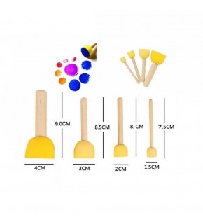 Sünger Ponpon Fırça 4 Lü Set 23788