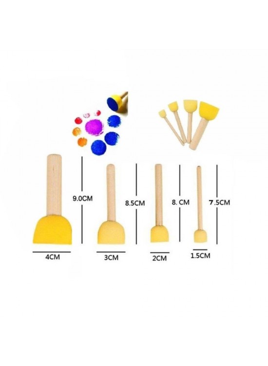 Sünger Ponpon Fırça 4 Lü Set 23788