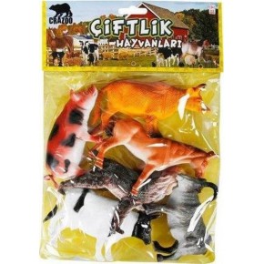 Sunman Oyuncak Çiftlik Hayvanları Büyük Poşet 6 Lı