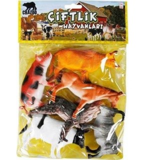 Sunman Oyuncak Çiftlik Hayvanları Büyük Poşet 6 Lı