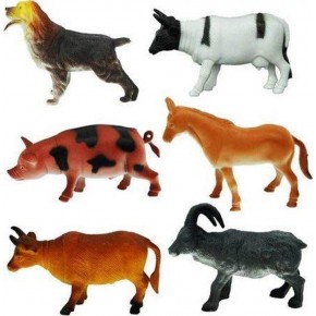 Sunman Oyuncak Çiftlik Hayvanları Büyük Poşet 6 Lı