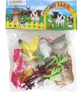 Sunman Oyuncak Çiftlik Hayvanları Poşetli Hayvan Oyun Seti Orta Boy