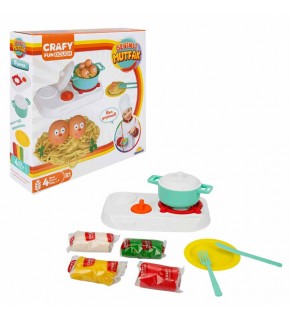 Sunman Oyuncak Crafy Oyun Hamur Setİ Sevimli Mutfak Hamurlu 200 GR 10 Parça S02002010