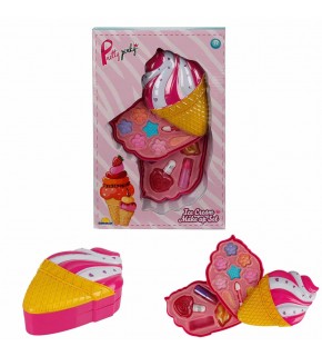 Sunman Oyuncak Dondurma Şekilli 2 Katlı Makyaj Güzellik Seti 2595