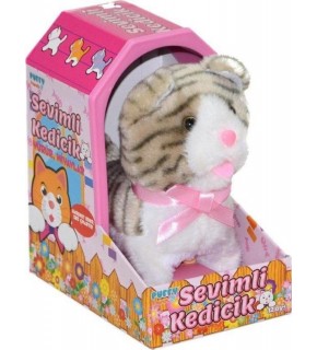 Sunman Oyuncak Peluş Sevimli Kedicik Hareketli Sesli