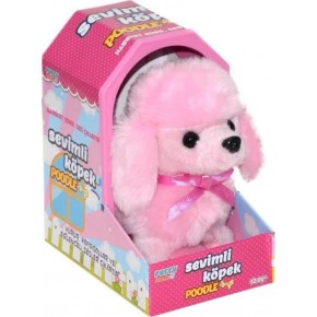 Sunman Oyuncak Peluş Sevimli Pembe Poodle Hareketli Sesli