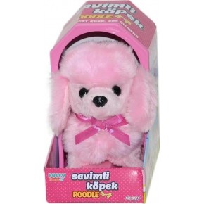 Sunman Oyuncak Peluş Sevimli Pembe Poodle Hareketli Sesli