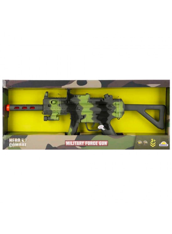 Sunman Oyuncak Sesli ve Işıklı Askeri Titreşimli Makineli Tüfek