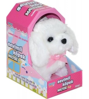 Sunman Oyuncak Sevimli Köpek Maltese Hareketli Sesli
