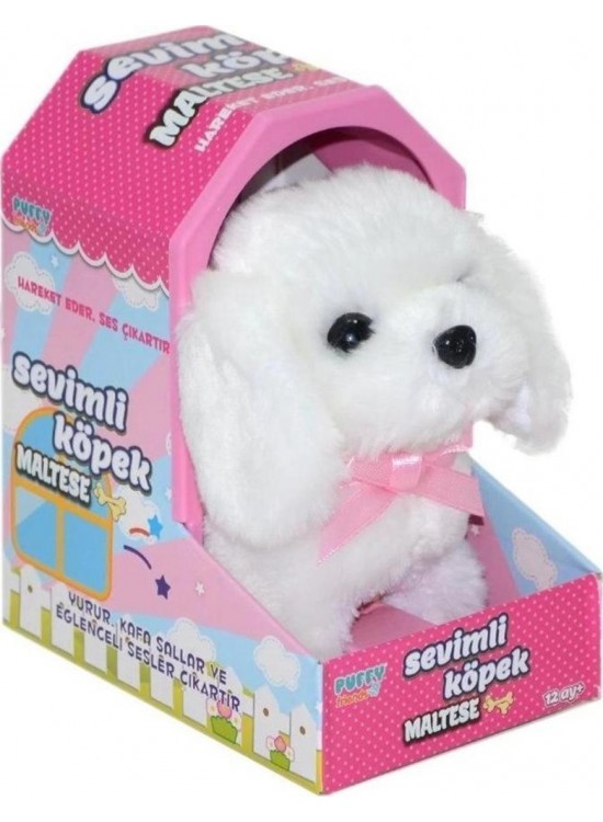 Sunman Oyuncak Sevimli Köpek Maltese Hareketli Sesli