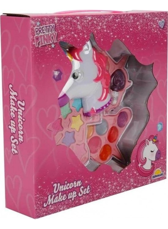 Sunman Oyuncak Unicorn Şekilli 3 Katlı Makyaj Güzellik Seti