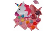 Sunman Oyuncak Unicorn Şekilli 3 Katlı Makyaj Güzellik Seti