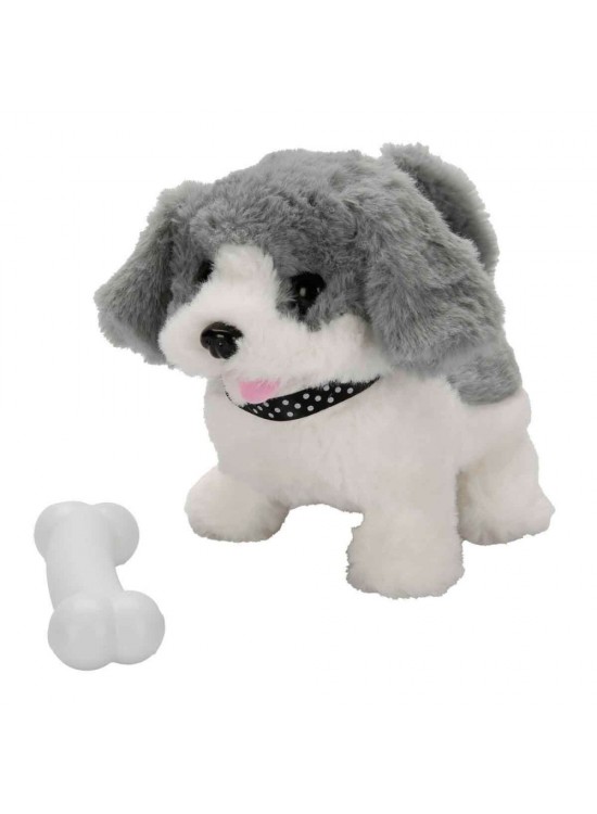 Sunman Peluş Köpek Hreketli Sesli Gri