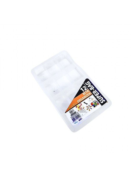 Süper Bag 12 Şeffaf Organizer Çanta 17x10x3